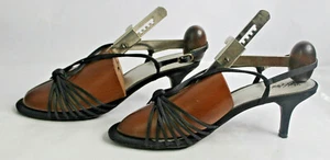 Mossimo Womens Size8 Black Fabric Strap Heels Shoes - Picture 1 of 8