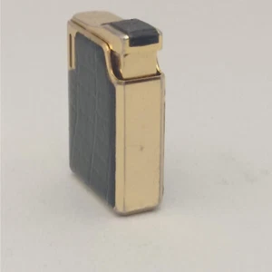 COZY PIEZO ELECTRIC GAS BLACK LEATHER / GOLD POCKET LIGHTER VINTAGE RARE JAPAN - Picture 1 of 6