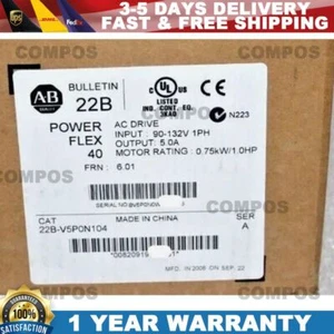 22B-V5P0N104 Brand New ALLEN BRADLEY 22B-V5P0N104 AC Drive 0.75kW 1Hp US - Picture 1 of 2