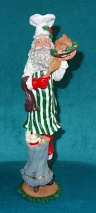 11 1/2" ceramic CHEF santa claus waiter mint condition RARE - Picture 1 of 9