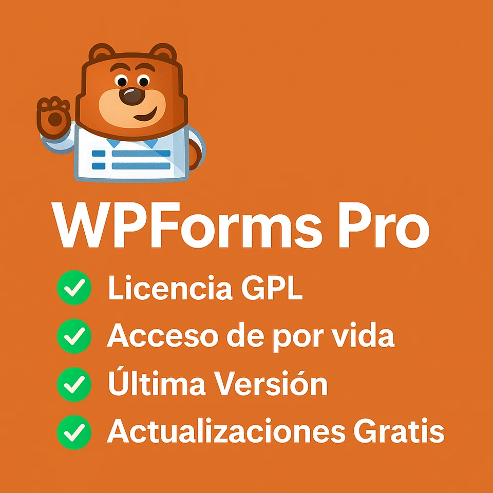 ⭐ WPForms Pro WordPress Plugin ✅ Última versión - Licencia GPL WordPress - Immagine 1 di 1