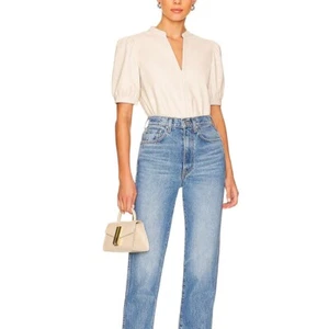 Leatherviz Corporate off weißes Lederoberteil Damen individuelle Größe Lederbluse - Bild 1 von 5