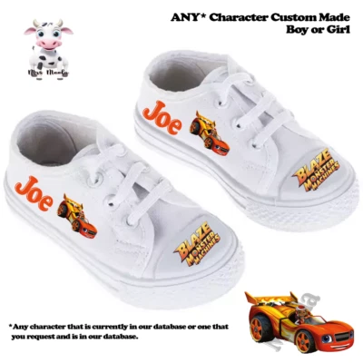 Blaze & the Monst (inspirado) zapatos deportivos de lona para niños pequeños - PERSONALIZADOS/personalizados Foto 1 de 4