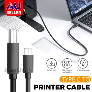 USB C to USB2.0 Male Printer Cable Type C Midi Cord for Scanner Phone MacBook PC - Picture 1 of 14