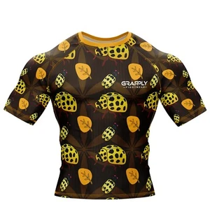 Lady Bug BJJ RashGuard BJJ Training Compression Rashguard Grappling Shirt - Picture 1 of 5