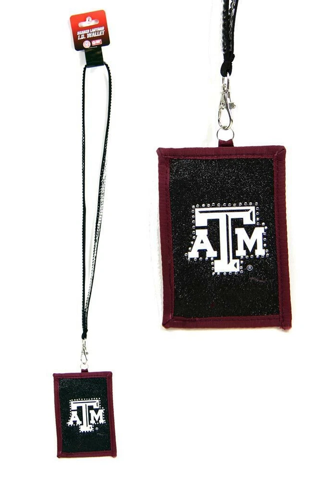 Texas A&M Aggies Beaded Lanyard I.D. Wallet New with Tags  - Image 1 of 1