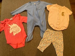 Baby Girl's Size 3-6 Months Lot (4) Fall / Winter Clothing Tops/bottoms - Picture 1 of 5