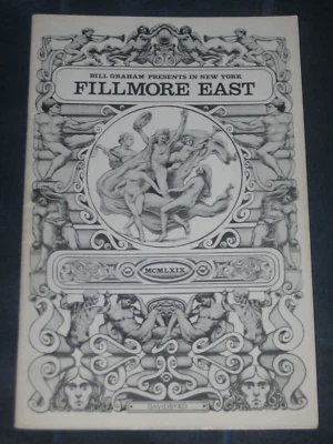JEFF BECK w ROD STEWART, JOE COCKER CONCERT PROGRAM FILLMORE EAST NYC MAY 1969 - Image 1 of 4