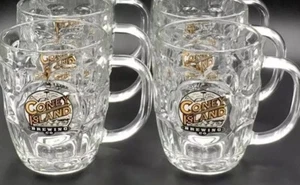 Coney Island Brewing Co 2er Set Luminarc USA Grübchen Glas 20 Unzen Bierkrüge - Bild 1 von 7