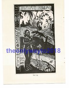 Nave Nave Fenua, Terre Delicieuse, Paul Gauguin, Book Illustration (Print), 1963