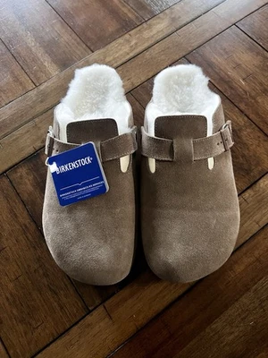 Mujer Zapatillas Forradas de Piel Gamuza Zuecos Invierno Sin Cordones Piel Sintética Cálidas Mules Foto 1 de 4