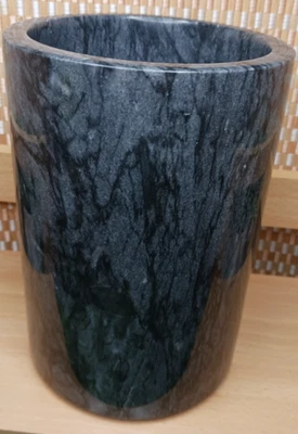 Mármol real ~ Enfriador individual de botellas de vino ~ Tonos azules grises ~ 7x5" ~ ¡BONITO! Foto 1 de 4