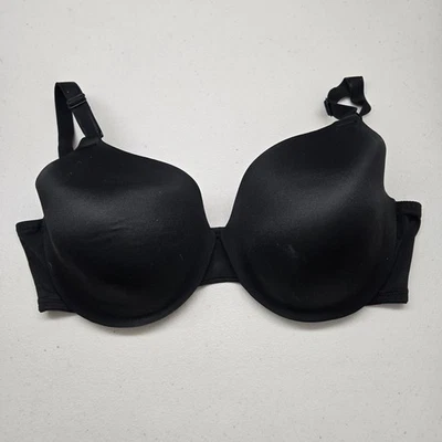 Warners Women Bra 38C Black Lightly Lined  T Shirt Underwired Bow Strap READ - Image 1 of 4