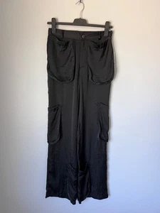Pantalones cargo Edward Cuming Collage bolsillo - Talla 46 - Negro - NUEVO - Hecho en España - Imagen 1 de 8