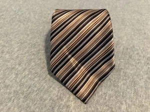 Brioni Brown Striped Silk Tie Made in Italy - Picture 1 of 5