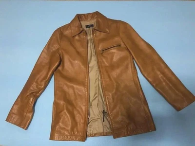 A.P.C. Brown Leather Jacket Men's XS From Japan i21307 - Image 1 of 4