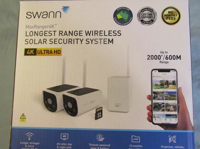 Sistema de Seguridad Solar Swann Largo Alcance Inalámbrico Max Ranger 4K SWNVK-MR4K502 Foto 1 de 4