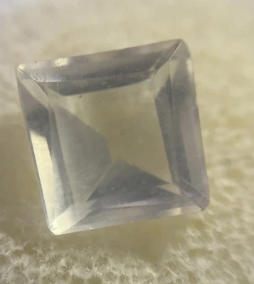 One Goshenite Step-Cut Square Faceted  8x8x6mm 4tcw Clear Misty Beryl - Image 1 of 3