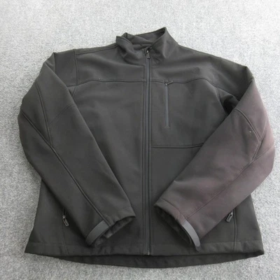 Tumi T-Tech Jacket Mens Large Black Soft Shell Full Zip Chest Pocket Fleece - Image 1 of 4