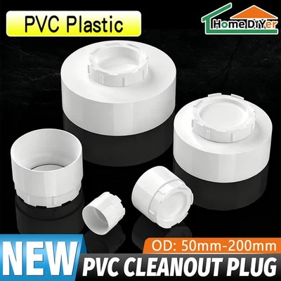 PVC Reinigungsstecker Fitting Verschlussstopfen Für Abwasserkanalreinigung - Bild 1 von 4