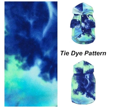 Sudadera/Abrigo con Capucha Tie Dye Terry/Fleece para Cachorro/Perro/Gato Talla XS, M o Lg Foto 1 de 4