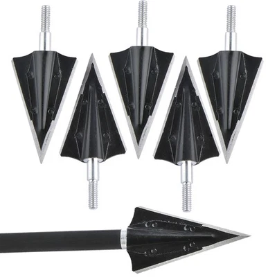 Archery Blade Arrowheads Broadhead 125gr Screw-in Point Bow Hunting Tip Shooting - Image 1 of 4