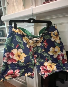 Costume da bagno vintage Polo Ralph Lauren Hibiscus hawaiano 38 x 7 - Foto 1 di 4