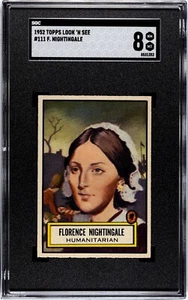 1952 Topps Look n See #111 Florence Nightingale SGC 8 (Pop 3 keine höher) - Bild 1 von 2