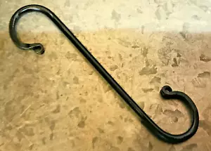 Neu handgeschmiedet schwarz 7 1/4" Schmiedeeisen S Haken Schmied antike Pflanze Garten - Bild 1 von 8