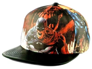 DC Comics Batman Sublimado Estampado Todo Cuero Snapback Sombrero - NUEVO - Imagen 1 de 4