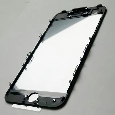 Front Glas für iPhone 6S Ersatz LCD Scheibe Display schwarz Rahmen VORMONTIERT - Bild 1 von 4