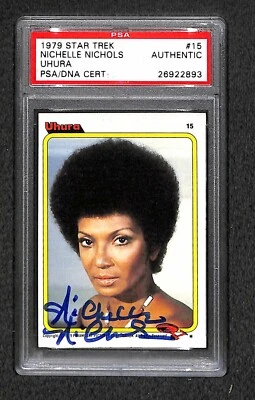 Nichelle Nichols "Uhura" 1979 Topps STAR TREK Signed Autographed Rookie Card PSA - Image 1 of 2
