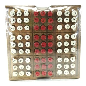 NIB Dilemma Games Mini Sudoku Wooden Board Set Red / White #'s FACTORY SEALED - Picture 1 of 4