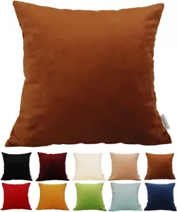 Funda de almohada de terciopelo macizo 20x20/falsa euro/falsa de cojín, súper lujo - Imagen 1 de 3