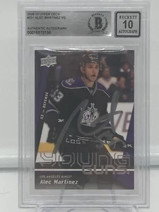 Alec Martinez Signed UD Young Guns Rookie Card BAS Autograph Grade 10 - Picture 1 of 2