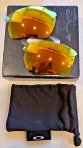 OAKLEY Flak Jacket 1.0 Fire Iridium XLJ LENSES BRAND NEW Genuine - Picture 1 of 2