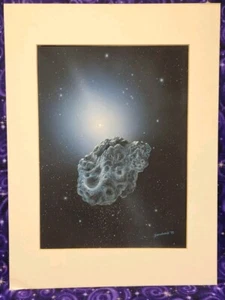 Original Sci-Fi/ Space Art "Comet, my Asteroid" von Rick Sternbach, 1975, signiert - Bild 1 von 4