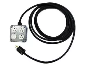 CBI QB-M-6 (6 FUSS) 12/3 fest verdrahtet Stromkabel mit 2) 20 A AC Duplex Steckdosen - Bild 1 von 1