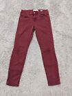 Divine Rights of Denim Jeans Women's Size 27 Ankle Crop Red Skinny