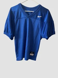 Nike Youth Practice Jersey Blue Football Short Sleeve Size Kids Boy Large Mesh - Picture 1 of 6