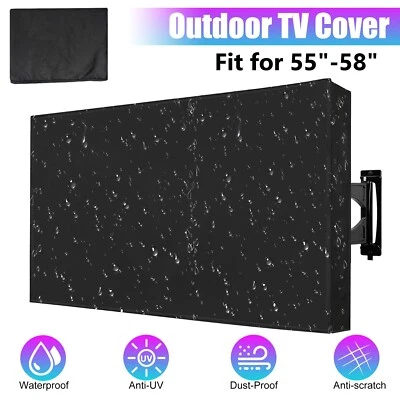 55-58 inch TV Outdoor Cover Fitted Waterproof Weatherproof Television Protector - Image 1 of 4