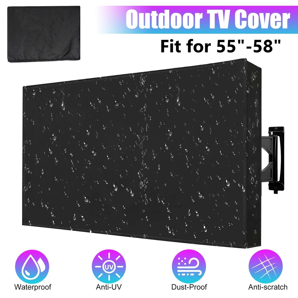 55-58 inch TV Outdoor Cover Fitted Waterproof Weatherproof Television Protector