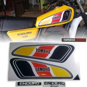 DT100 ENDURO Sticker Fuel Tank Gas Set Side L/R Emblem Logo For Yamaha DT100 Jap - Picture 1 of 6