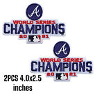 2PCS Atlanta Braves World Series 2021 Size 4.0"x2.5" Embroidered Iron On Patch