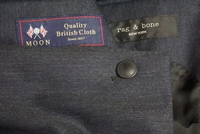 Rag & Bone Moon Britich Cloth Dark Blue Wool Sport Coat Jacket Sz 46 - Image 1 of 4