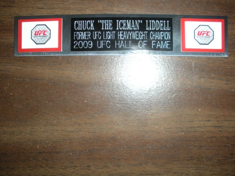 CHUCK "THE ICEMAN" LIDDELL (UFC) NAMEPLATE FOR SIGNED TRUNK DISPLAY/PHOTO/PLAQUE Cover