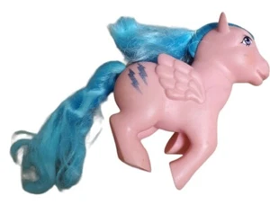 Hasbro 1983 Peach/ Blue My Little Pony with duck wings - Picture 1 of 2