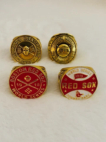 4 PCS Red Sox World Series Babe Ruth Championship Ring Set, 🇺🇸 SHIP Cover