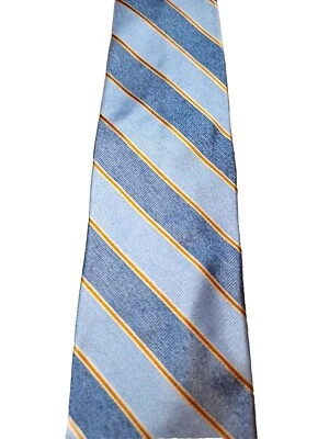 Corbata a rayas Jos.A.Bank Signature Collection en azul, dorado, blanco, nueva con etiquetas Foto 1 de 4