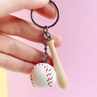 Baseball Keychain Mini Wooden Bat Ball Keyring Keychains Sports Ball Key Rin  WB